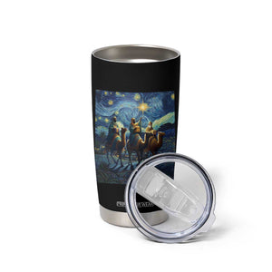 Three Kings Tumbler Cup Nativity Scene Starry Night Christian Christmas TS14 Print Your Wear