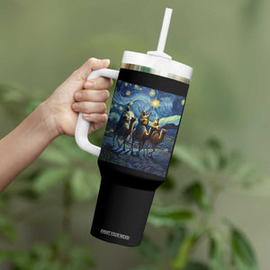 Three Kings Tumbler With Handle Nativity Scene Starry Night Christian Christmas TS14 Print Your Wear