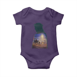 Three Wise Men Nativity Scene Baby Onesie Christian Jesus Faith TS14 Purple Print Your Wear