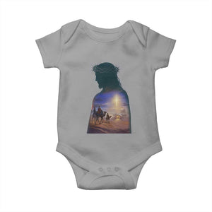 Three Wise Men Nativity Scene Baby Onesie Christian Jesus Faith TS14 Sport Gray Print Your Wear