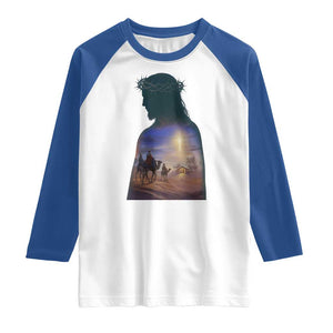 Three Wise Men Nativity Scene Raglan Shirt Christian Jesus Faith TS14 White Royal Print Your Wear