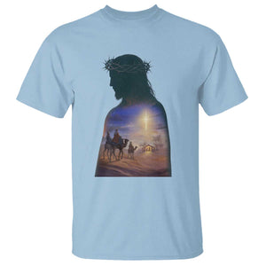 Three Wise Men Nativity Scene T Shirt Christian Jesus Faith TS14 Light Blue Print Your Wear
