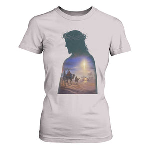 Three Wise Men Nativity Scene T Shirt For Women Christian Jesus Faith TS14 Ice Gray Print Your Wear