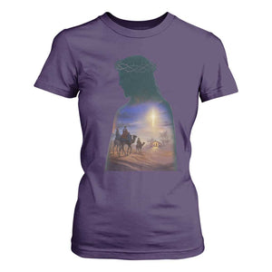 Three Wise Men Nativity Scene T Shirt For Women Christian Jesus Faith TS14 Purple Print Your Wear