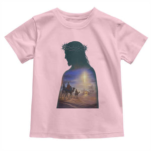 Three Wise Men Nativity Scene Toddler T Shirt Christian Jesus Faith TS14 Light Pink Print Your Wear