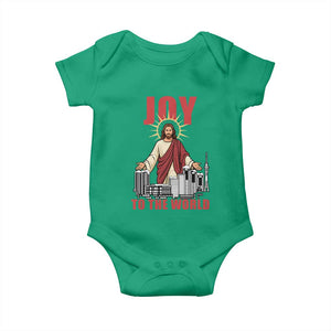 Jesus Christmas Baby Onesie Joy To The World Christian TS14 Irish Green Print Your Wear