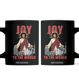 Jesus Christmas Coffee Mug Joy To The World Christian TS14 Black Print Your Wear