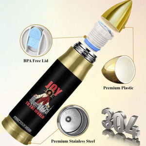 Jesus Christmas Bullet Tumbler Joy To The World Christian TS14 Print Your Wear