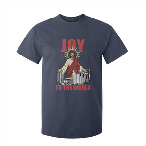 Jesus Christmas T Shirt For Kid Joy To The World Christian TS14 Navy Print Your Wear
