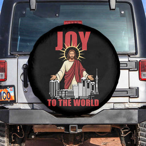 Jesus Christmas Spare Tire Cover Joy To The World Christian TS14 No hole Black Print Your Wear