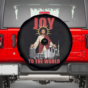Jesus Christmas Spare Tire Cover Joy To The World Christian TS14 Black Print Your Wear