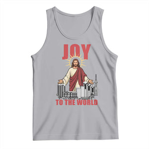 Jesus Christmas Tank Top Joy To The World Christian TS14 Athletic Heather Print Your Wear