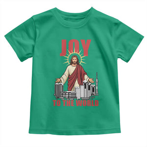 Jesus Christmas Toddler T Shirt Joy To The World Christian TS14 Irish Green Print Your Wear