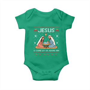 Nativity Scene Christmas Baby Onesie Baby Jesus Christian Xmas TS14 Irish Green Print Your Wear