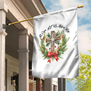 Cross Christmas Garden Flag O Come Let Us Adove Him TS14 Print Your Wear