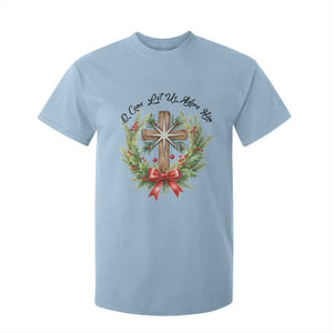 Cross Christmas T Shirt For Kid O Come Let Us Adove Him TS14 Light Blue Print Your Wear