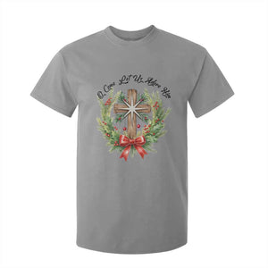 Cross Christmas T Shirt For Kid O Come Let Us Adove Him TS14 Sport Gray Print Your Wear