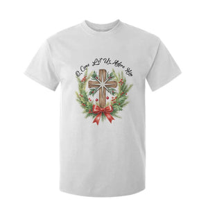 Cross Christmas T Shirt For Kid O Come Let Us Adove Him TS14 White Print Your Wear