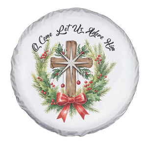 Cross Christmas Spare Tire Cover O Come Let Us Adove Him TS14 Print Your Wear