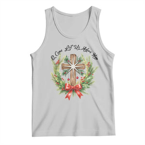 Cross Christmas Tank Top O Come Let Us Adove Him TS14 Ash Print Your Wear