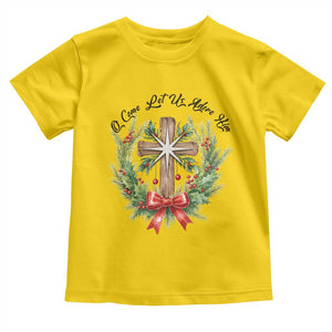 Cross Christmas Toddler T Shirt O Come Let Us Adove Him TS14 Daisy Print Your Wear