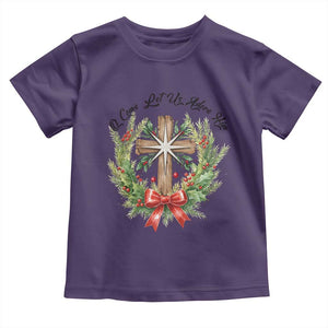 Cross Christmas Toddler T Shirt O Come Let Us Adove Him TS14 Purple Print Your Wear