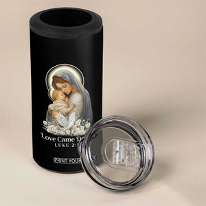 Christian Christmas 4 in 1 Can Cooler Tumbler Love Came Down Luke 2:11 TS14 Print Your Wear