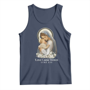 Christian Christmas Tank Top Love Came Down Luke 2:11 TS14 Navy Print Your Wear