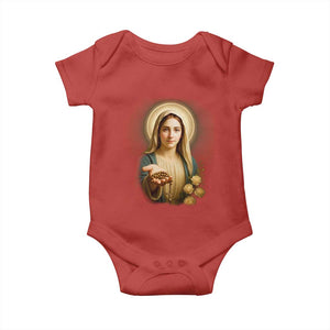 Virgin Mary Maria Baby Onesie Catholic Christian Faith TS14 Red Print Your Wear