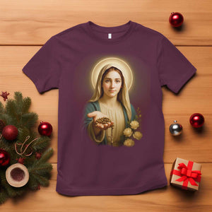 Virgin Mary Maria T Shirt Catholic Christian Faith TS14 Maroon Print Your Wear