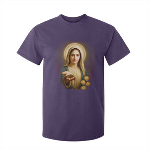 Virgin Mary Maria T Shirt For Kid Catholic Christian Faith TS14 Purple Print Your Wear
