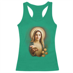 Virgin Mary Maria Racerback Tank Top Catholic Christian Faith TS14 Irish Green Print Your Wear