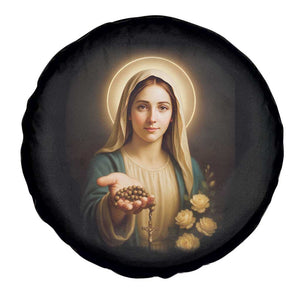 Virgin Mary Maria Spare Tire Cover Catholic Christian Faith TS14 Print Your Wear