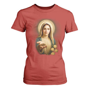 Virgin Mary Maria T Shirt For Women Catholic Christian Faith TS14 Red Print Your Wear