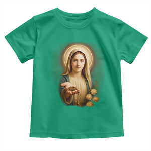 Virgin Mary Maria Toddler T Shirt Catholic Christian Faith TS14 Irish Green Print Your Wear