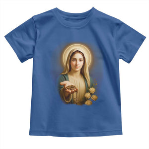 Virgin Mary Maria Toddler T Shirt Catholic Christian Faith TS14 Royal Blue Print Your Wear