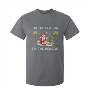 Jesus Christmas T Shirt For Kid Santa With Jesus Baby Reason Xmas TS14 Charcoal Print Your Wear