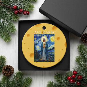 Virgin Mary Starry Night Ceramic Ornament Mother of Christ Catholic TS14 1pc Yellow Cheese Print Your Wear