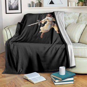 Funny Fencing Jesus Throw Blanket Combat Sport Christan Lover TS14 Print Your Wear