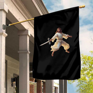 Funny Fencing Jesus Garden Flag Combat Sport Christan Lover TS14 Print Your Wear