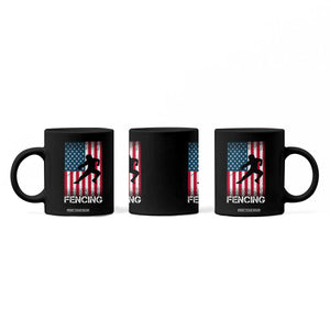 American Flag Fencing USA Patriotic Coffee Mug TS14 Print Your Wear