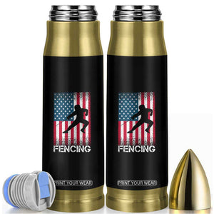 American Flag Fencing USA Patriotic Bullet Tumbler TS14 Black Print Your Wear