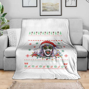 Terrifier Santa Christmas Throw Blanket Getting Into The Holiday Spirit Horror Movie TS14 Print Your Wear