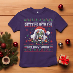 Terrifier Santa Christmas T Shirt Getting Into The Holiday Spirit Horror Movie TS14 Purple Print Your Wear