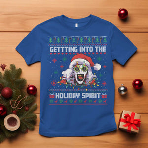 Terrifier Santa Christmas T Shirt Getting Into The Holiday Spirit Horror Movie TS14 Royal Blue Print Your Wear