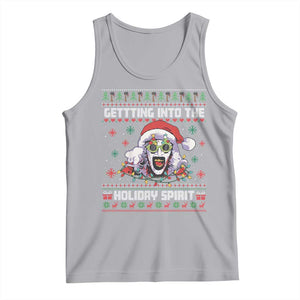 Terrifier Santa Christmas Tank Top Getting Into The Holiday Spirit Horror Movie TS14 Athletic Heather Print Your Wear