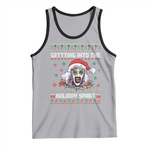 Terrifier Santa Christmas Tank Top Getting Into The Holiday Spirit Horror Movie TS14 Athletic Heather Black Print Your Wear