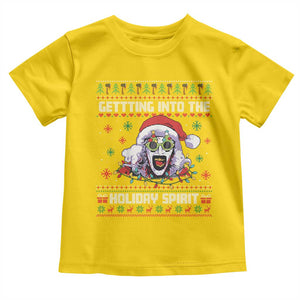 Terrifier Santa Christmas Toddler T Shirt Getting Into The Holiday Spirit Horror Movie TS14 Daisy Print Your Wear