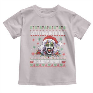 Terrifier Santa Christmas Toddler T Shirt Getting Into The Holiday Spirit Horror Movie TS14 Ice Gray Print Your Wear