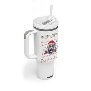 Terrifier Santa Christmas Tumbler With Handle Getting Into The Holiday Spirit Horror Movie TS14 Print Your Wear